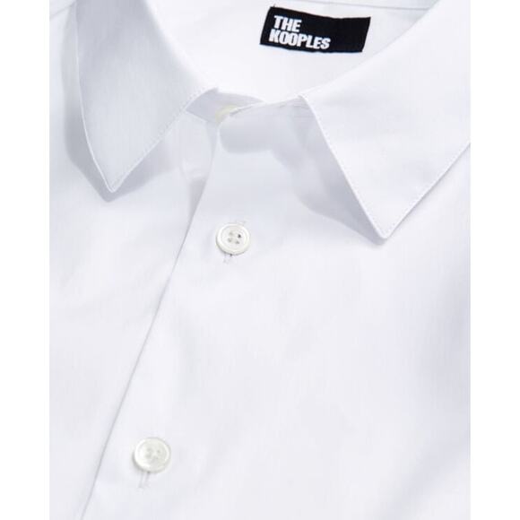 The Kooples Paris Fitted Paper Popeline Shirt • White • Men’s XL • NWT - Picture 5 of 7